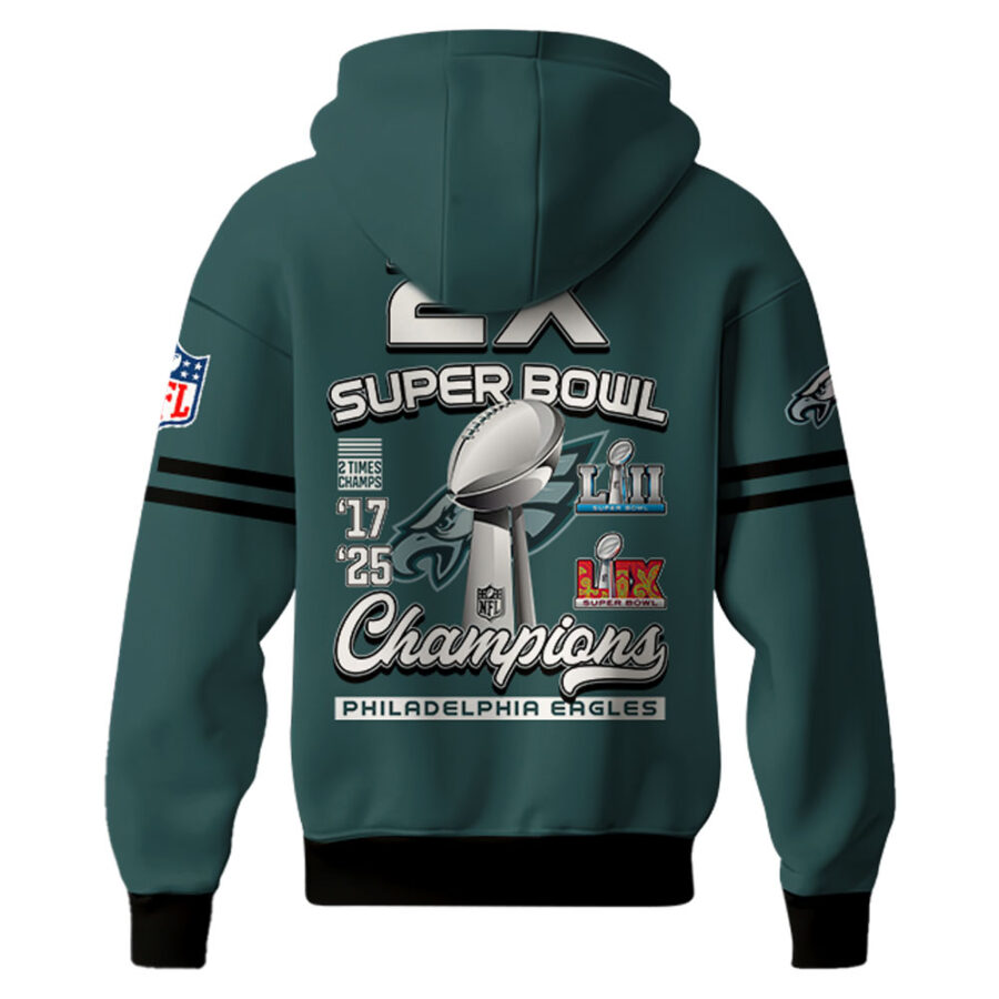 2025 Philadelphia Eagles Super Bowl LIX Champions FS15 limited Hoodie - Image 3