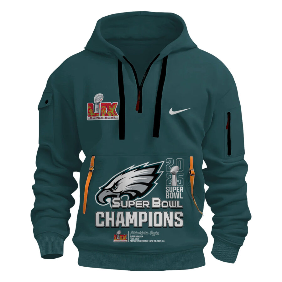 2025 Philadelphia Eagles Super Bowl LIX Champions FS16 limited Zip Hoodie - Image 2