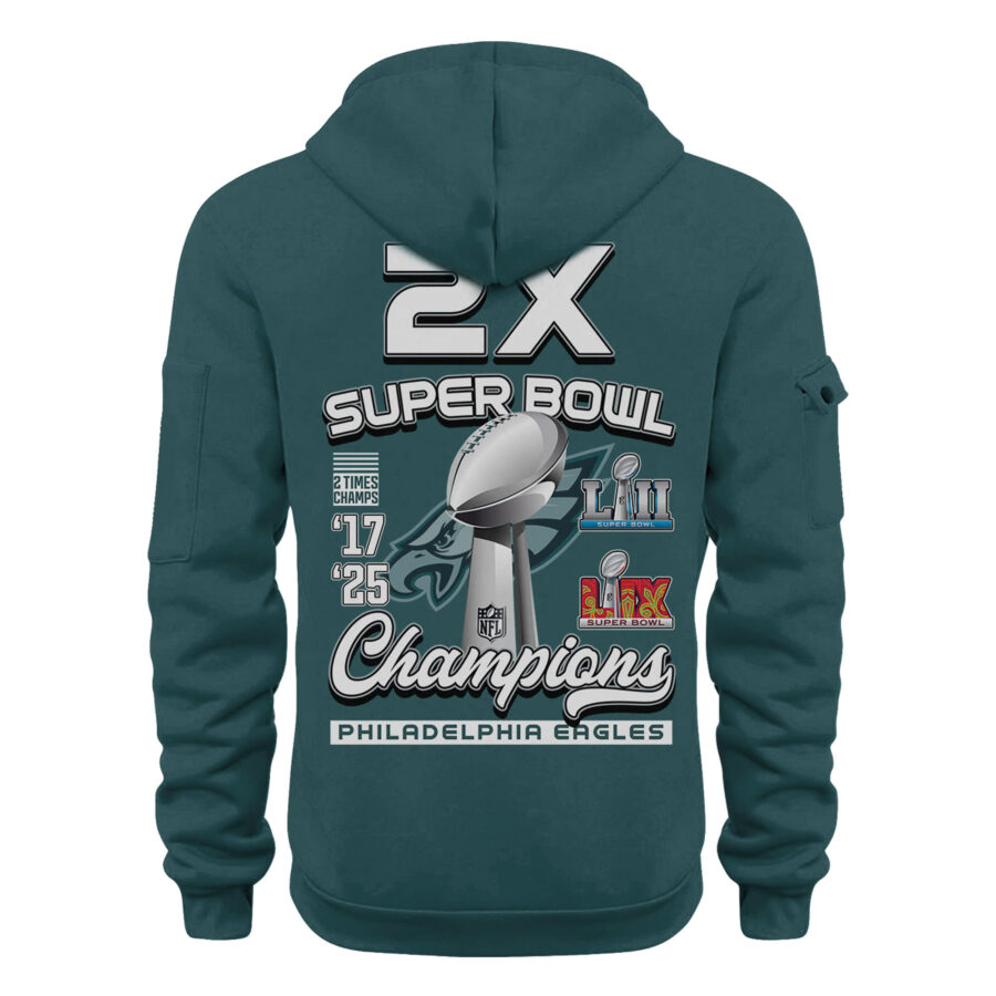 2025 Philadelphia Eagles Super Bowl LIX Champions FS16 limited Zip Hoodie - Image 3