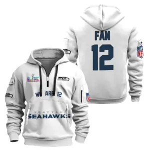 Limited Edition -NFL Seattle Seahawks " WE ARE 12 " - SS203 Hoodie Half Zipper
